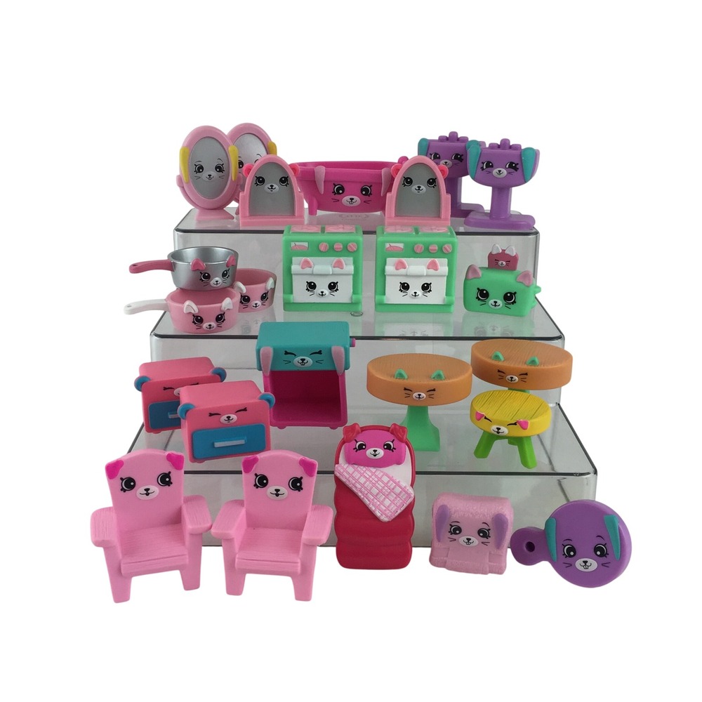 Shopkins McDonalds Happy Places Petkins Toy Lot 24 Piece Furniture 2018